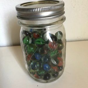 Marbles Vintage in Pint Ball Jar -- 100 or so